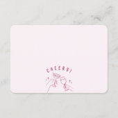 Carte D'accompagnement Détails de la soirée Cocktail Rose Retro Insérer (Dos)