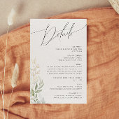 Carte D'accompagnement Détails de la verdure et de l'or