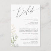 Carte D'accompagnement Détails de la verdure et de l'or (Devant)