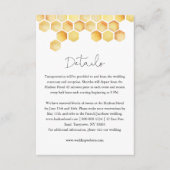 Carte D'accompagnement Détails de l'abeille CALLA Honey (Devant)