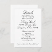 Carte D'accompagnement Détails de l'hôtel (Devant / Derrière)