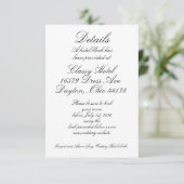 Carte D'accompagnement Détails de l'hôtel (Debout devant)