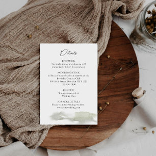 Carte D'accompagnement Détails de mariage à la montagne brumeuse