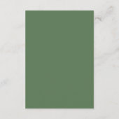 Carte D'accompagnement Détails de mariage à la verdure aquarelle (Dos)