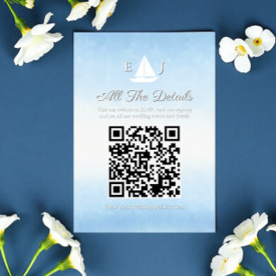 Carte D'accompagnement Détails de mariage à l'aquarelle Eau Rendant au Ci