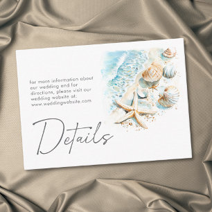 Carte D'accompagnement Détails de mariage à l'aquarelle moderne de la pla