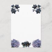 Carte D'accompagnement Détails de mariage à l'écriture classique florale (Dos)