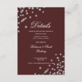 Carte D'accompagnement Détails de mariage argent confettis romantiques Bo (Devant)