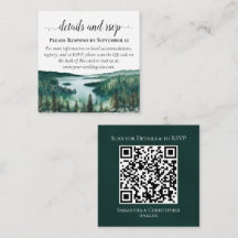 Détails de mariage au lac Tahoe et QR code de répo