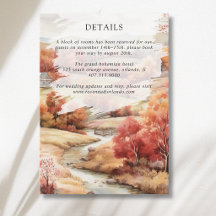 Détails de mariage automnal de la rivière rouge fo