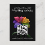 Carte D'accompagnement 🌈Détails de mariage avec code QR (Devant)