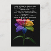 Carte D'accompagnement 🌈Détails de mariage avec code QR (Dos)