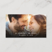 Carte D'accompagnement Détails de mariage avec code QR de photo moderne (Dos)