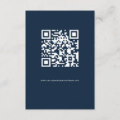Carte D'accompagnement Détails de mariage avec code QR Fleurs Orange Brûl (Dos)