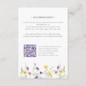 Carte D'accompagnement Détails de mariage avec QR Code élégant pour l'héb (Dos)