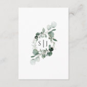 Carte D'accompagnement Détails de mariage blanc de verdure moderne (Dos)