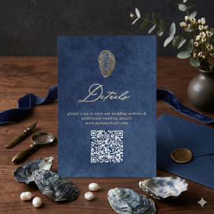 Carte D'accompagnement Détails de mariage bleu océan de la Royal Navy