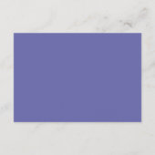 Carte D'accompagnement Détails de mariage bleu Pervenche de script élégan (Dos)