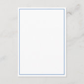 Carte D'accompagnement Détails de mariage bleu simple de luxe (Dos)