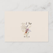 Carte D'accompagnement Détails de Mariage Bohème (Dos)