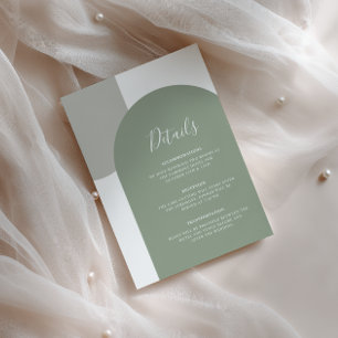 Carte D'accompagnement Détails de mariage bohème avec arche minimaliste v