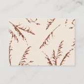 Carte D'accompagnement Détails de mariage bohème herbe de la Pampa Terrac (Dos)