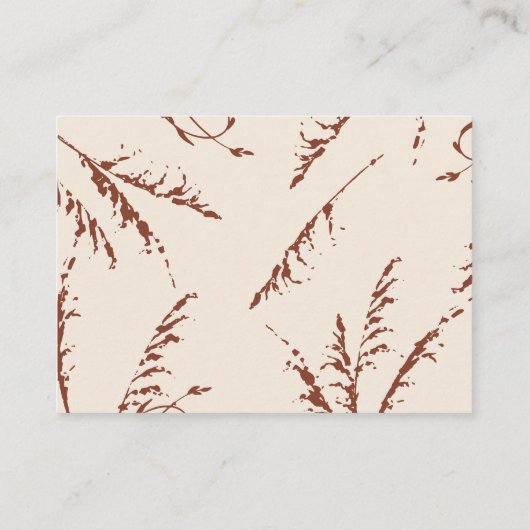 Carte D'accompagnement Détails de mariage bohème herbe de la Pampa Terrac (Dos)