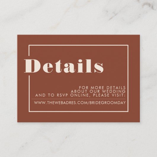 Carte D'accompagnement Détails de mariage bohème herbe de la Pampa Terrac (Devant)