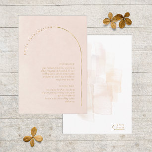 Carte D'accompagnement Détails de mariage Boho Oasis Blush ID959