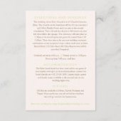 Carte D'accompagnement Détails de mariage bouquet de tulipes monogramme v (Dos)