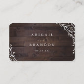 Carte D'accompagnement Détails de mariage champêtre avec fleurs de style (Dos)