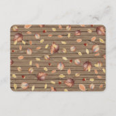 Carte D'accompagnement Détails de mariage champêtre en automne dans un ca (Dos)