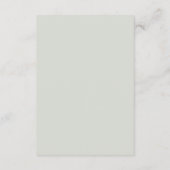Carte D'accompagnement Détails de mariage Code QR Elegant Greenery Or (Dos)