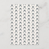 Carte D'accompagnement Détails de mariage coquette noir et blanc minimali (Dos)