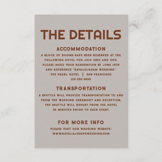 Carte D'accompagnement Détails de mariage crâne de taureau gras rétro occ (Devant)