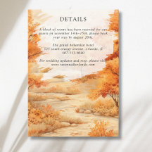 Détails de mariage de chemin forestier d'automne f