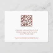 Carte D'accompagnement Détails de mariage de fleurs aquarelles boho (Dos)