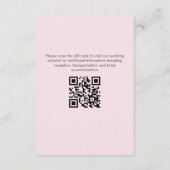 Carte D'accompagnement Détails de mariage de fleurs élégantes de printemp (Dos)