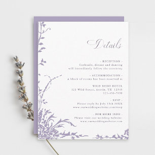 Carte D'accompagnement Détails de mariage de jardin d'arche botanique de