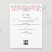 Carte D'accompagnement Détails de mariage de jardin de fleurs sauvages (Devant)