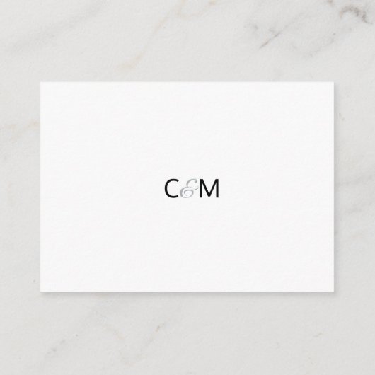 Carte D'accompagnement Détails de mariage de la branche de neige de Winte (Dos)