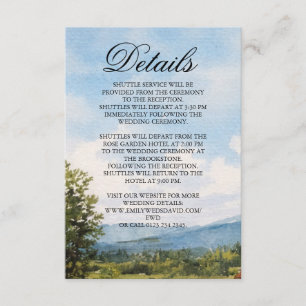 Carte D'accompagnement Détails de mariage de la campagne toscane
