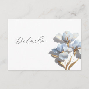Carte D'accompagnement Détails de mariage de lys stylisés en 3D