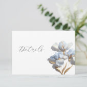 Carte D'accompagnement Détails de mariage de lys stylisés en 3D (Debout devant)