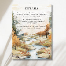 Détails de mariage de paysage forestier de rivière