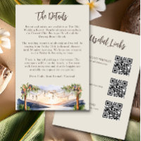 Détails de mariage de plage à l'aquarelle d'été Co