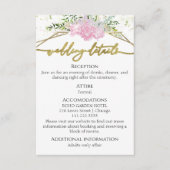 Carte D'accompagnement Détails de mariage de printemps de fleurs sauvages (Devant)