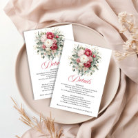Détails de mariage de verdure florale personnalisé