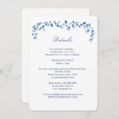 Carte D'accompagnement Détails de mariage Delft bleu et blanc  (Devant / Derrière)