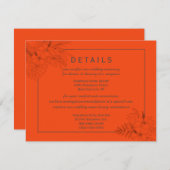 Carte D'accompagnement Détails de mariage d'été bohème sur une plage trop (Devant / Derrière)